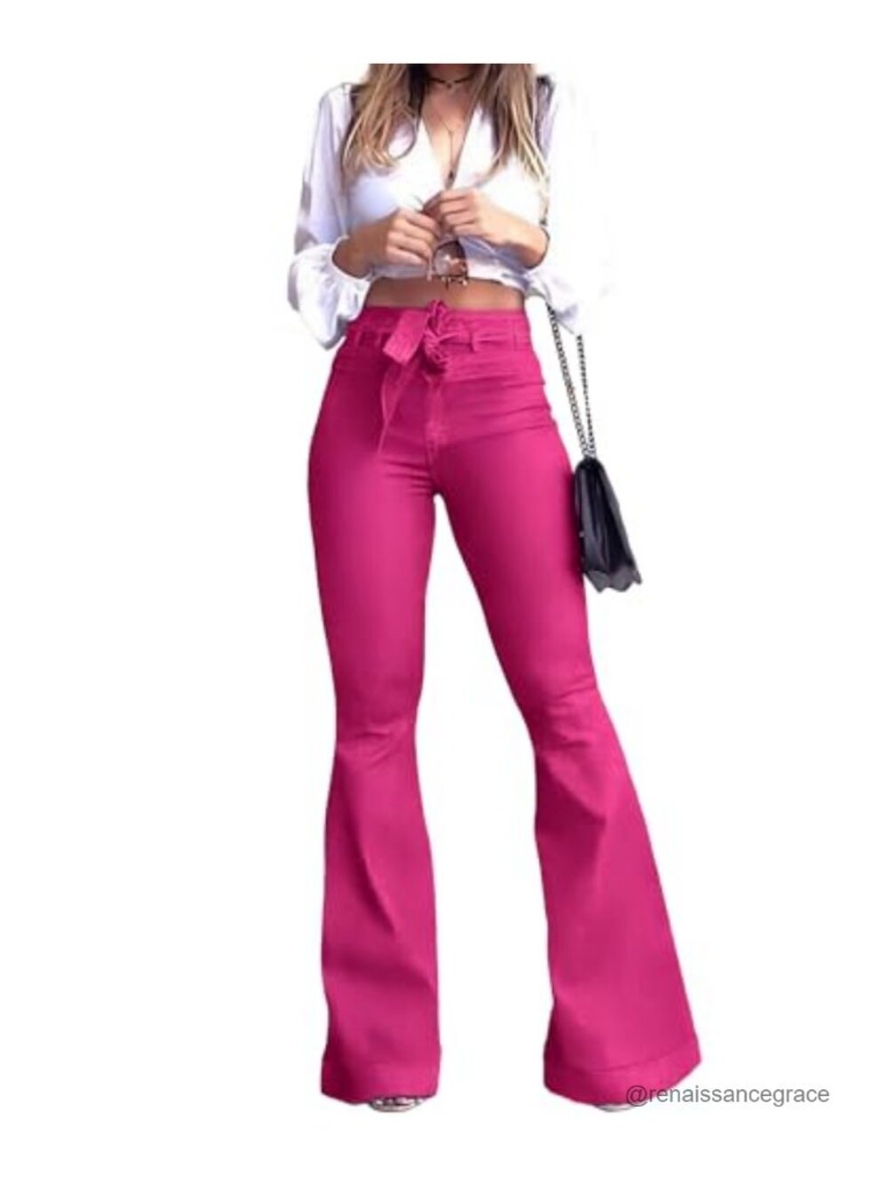 High Waisted Bell Bottom Jeans Wide Leg Flared Denim Pants